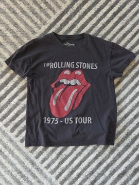 The Rolling Stones Kids Graphic Tee - Black with Red Tongue